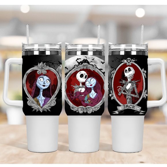 Custom made Disney Nightmare before Christmas Tumbler Brand New 40 oz double wal - Picture 12 of 13